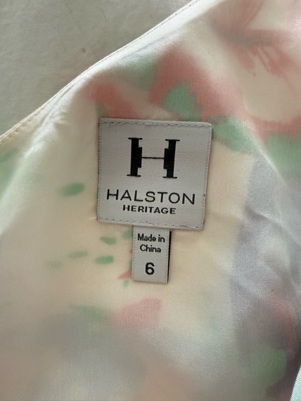 Halston Heritage one shoulder Silk Dress with built in scarf - Picture 3 of 6